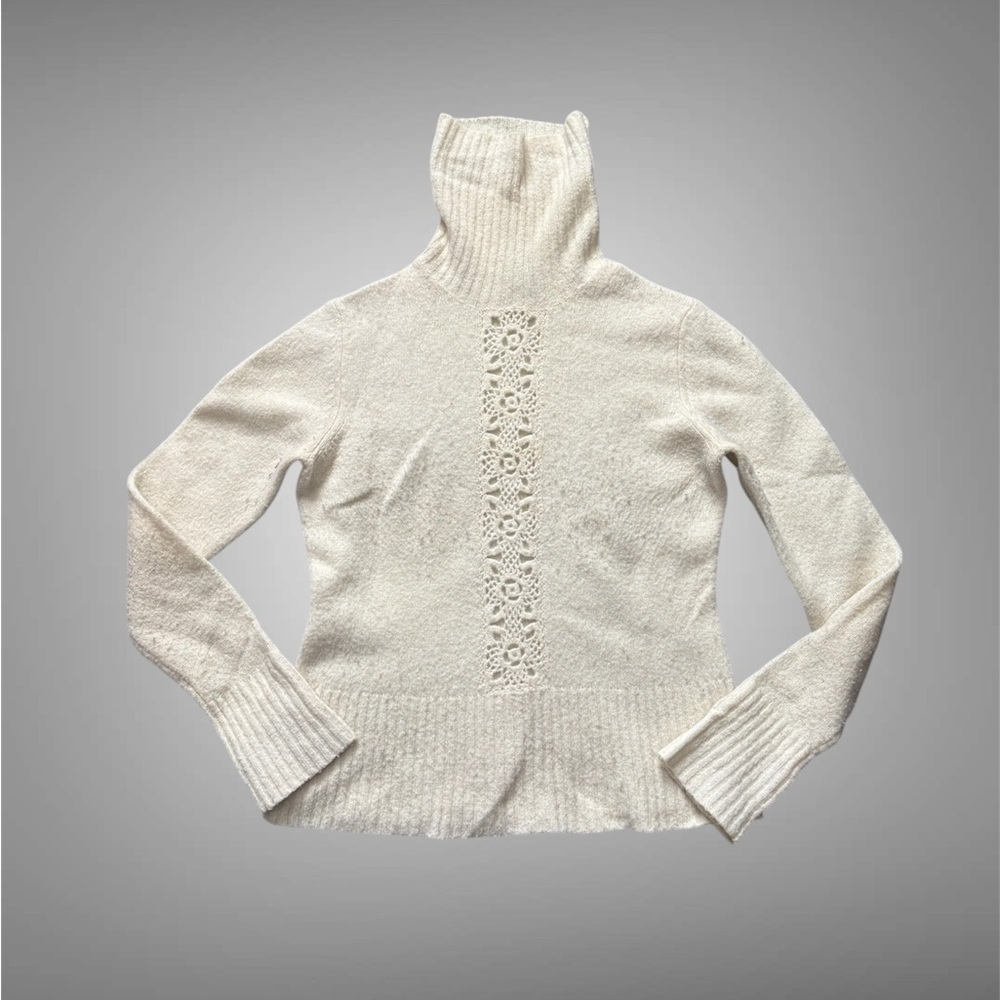 Ann Taylor Elegant cream Turtleneck Sweater